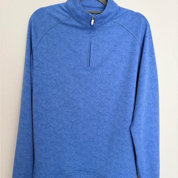 Peter Millar Blue Quarter-Zip Pullover Sweater